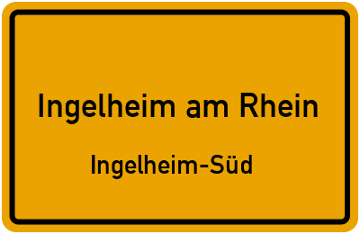 Straßenverzeichnis Ingelheim am Rhein Ingelheim-Süd