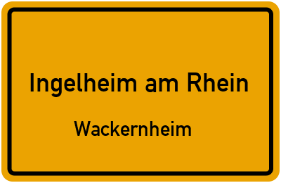 Straßenverzeichnis Ingelheim am Rhein Wackernheim