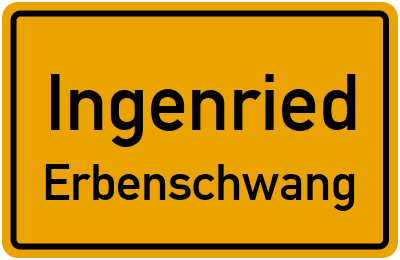 Ortsschild Ingenried Erbenschwang