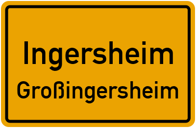 Ortsschild Ingersheim Großingersheim