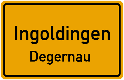 Ortsschild Ingoldingen Degernau