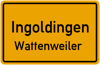 Straßenverzeichnis Ingoldingen Wattenweiler