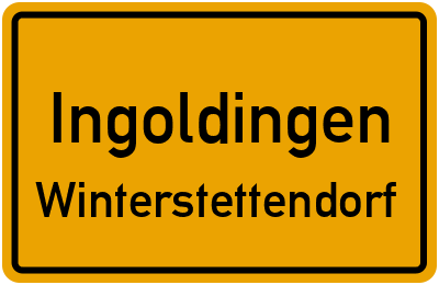 Ortsschild Ingoldingen Winterstettendorf