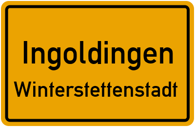 Ortsschild Ingoldingen Winterstettenstadt