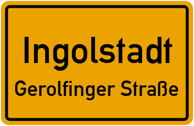 Straßenverzeichnis Ingolstadt Gerolfinger Straße