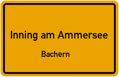 Straßenverzeichnis Inning am Ammersee Bachern