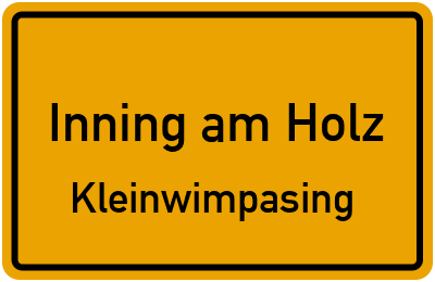 Straßenverzeichnis Inning am Holz Kleinwimpasing