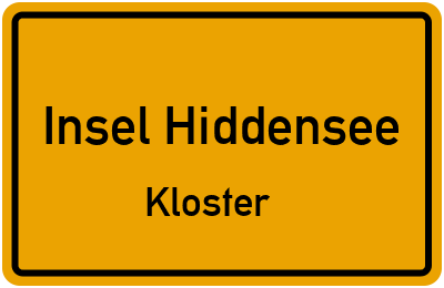 Straßenverzeichnis Insel Hiddensee Kloster