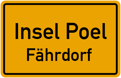 Ortsschild Insel Poel Fährdorf
