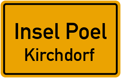 Ortsschild Insel Poel Kirchdorf