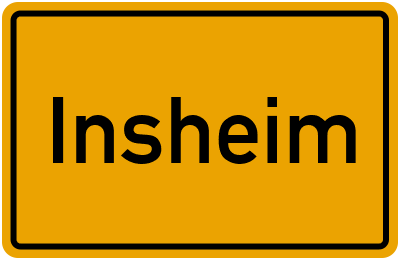 Ortsschild von Insheim in Rheinland-Pfalz