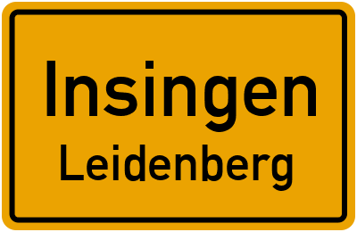 Ortsschild Insingen Leidenberg