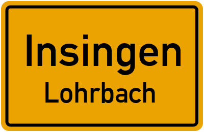 Ortsschild Insingen Lohrbach