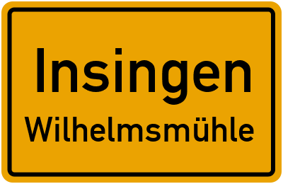 Straßenverzeichnis Insingen Wilhelmsmühle