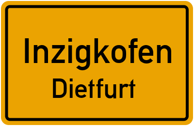 Ortsschild Inzigkofen Dietfurt