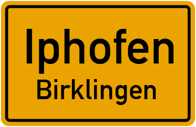 Straßenverzeichnis Iphofen Birklingen