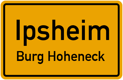 Straßenverzeichnis Ipsheim Burg Hoheneck