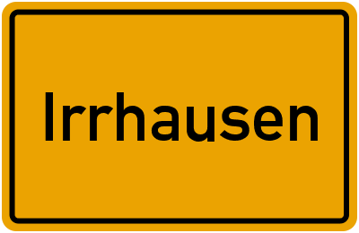Ortsschild von Gemeinde Irrhausen in Rheinland-Pfalz