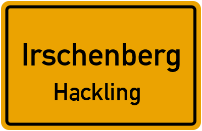 Ortsschild Irschenberg Hackling