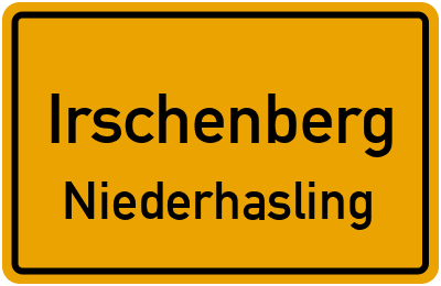 Ortsschild Irschenberg Niederhasling