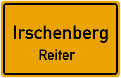 Ortsschild Irschenberg Reiter
