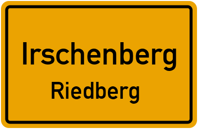 Ortsschild Irschenberg Riedberg