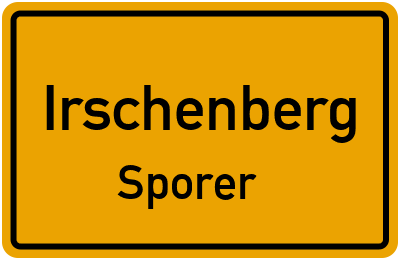 Ortsschild Irschenberg Sporer