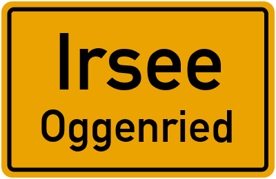 Ortsschild Irsee Oggenried