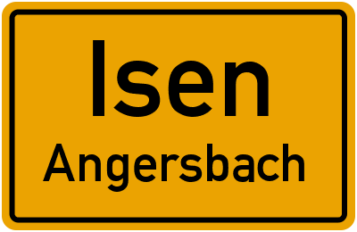 Ortsschild Isen Angersbach