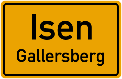 Ortsschild Isen Gallersberg