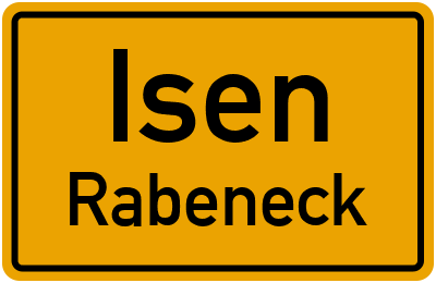 Ortsschild Isen Rabeneck