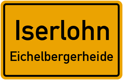 Straßenverzeichnis Iserlohn Eichelbergerheide