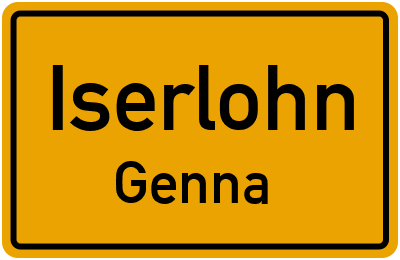 Straßenverzeichnis Iserlohn Genna