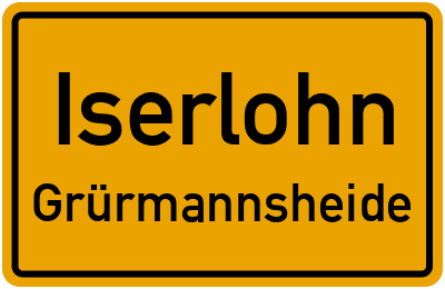 Straßenverzeichnis Iserlohn Grürmannsheide