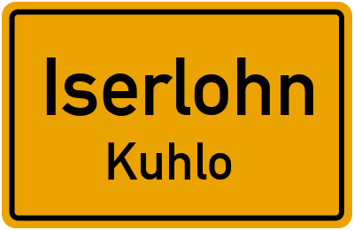 Straßenverzeichnis Iserlohn Kuhlo