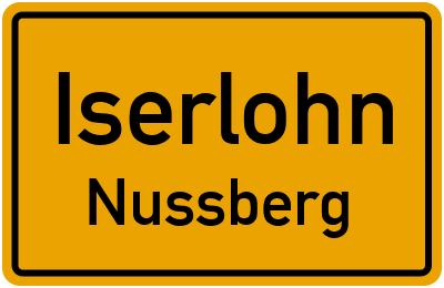 Straßenverzeichnis Iserlohn Nussberg