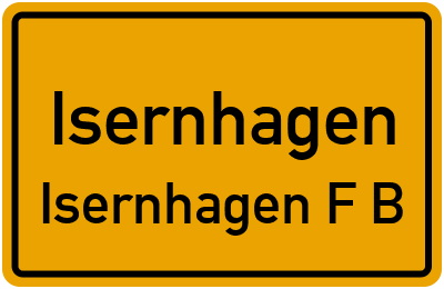 Ortsschild Isernhagen Isernhagen F.B.