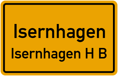 Ortsschild Isernhagen Isernhagen H.B.