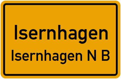 Ortsschild Isernhagen Isernhagen N.B.