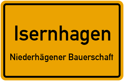 Straßenverzeichnis Isernhagen Niederhägener Bauerschaft