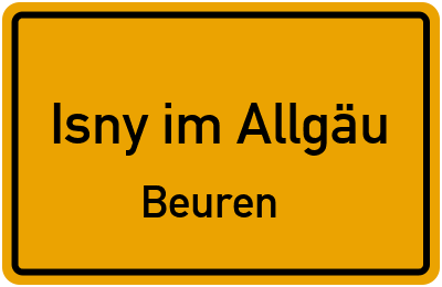 Straßenverzeichnis Isny im Allgäu Beuren