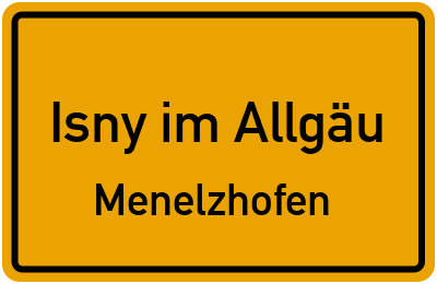 Straßenverzeichnis Isny im Allgäu Menelzhofen