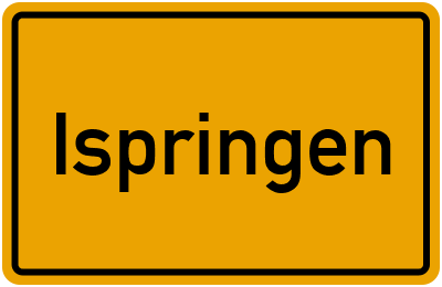 Ortsschild von Gemeinde Ispringen in Baden-Württemberg