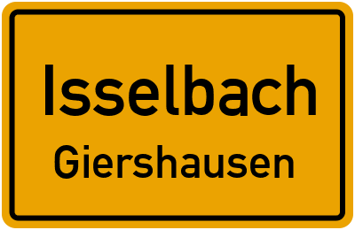 Straßenverzeichnis Isselbach Giershausen