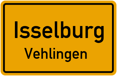 Ortsschild Isselburg Vehlingen