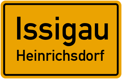 Ortsschild Issigau Heinrichsdorf