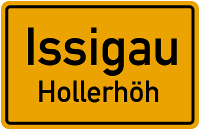 Ortsschild Issigau Hollerhöh