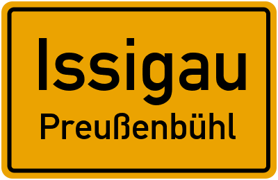 Ortsschild Issigau Preußenbühl