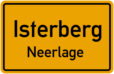 Straßenverzeichnis Isterberg Neerlage