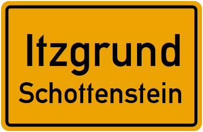 Ortsschild Itzgrund Schottenstein